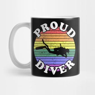 Retro LGBT Proud Scuba Diver Mug